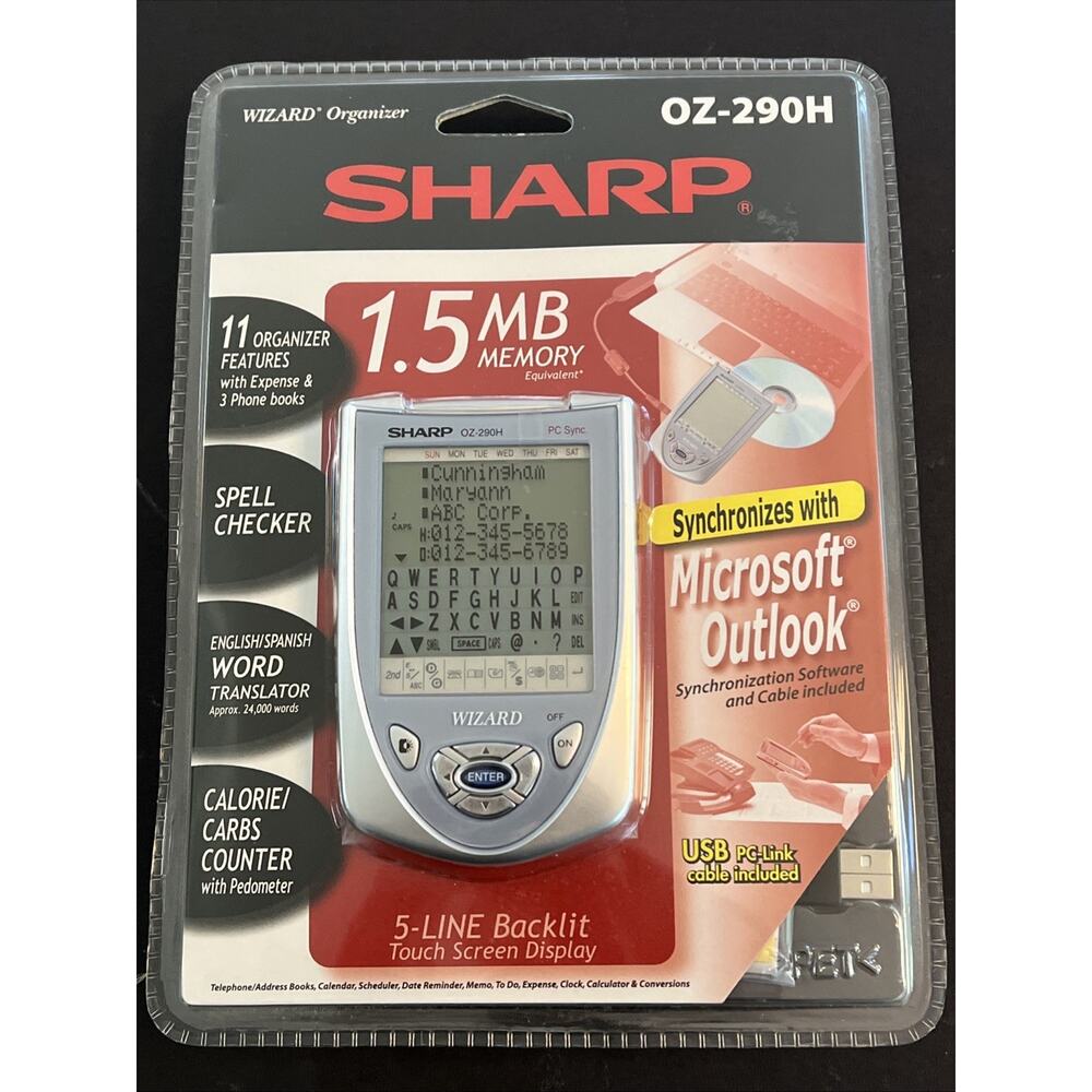 Sharp Wizard Organizer OZ-290 Vintage Brand New In Package